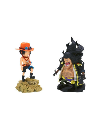 ONE PIECE - Ace VS Marshall D. Teach - Figurine WCF Log Stories 8cm
