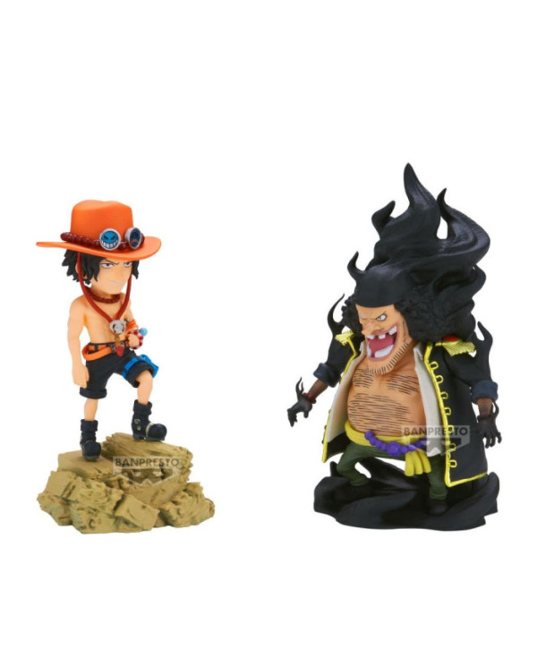 ONE PIECE - Ace VS Marshall D. Teach - Figurine WCF Log Stories 8cm