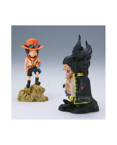 ONE PIECE - Ace VS Marshall D. Teach - Figurine WCF Log Stories 8cm