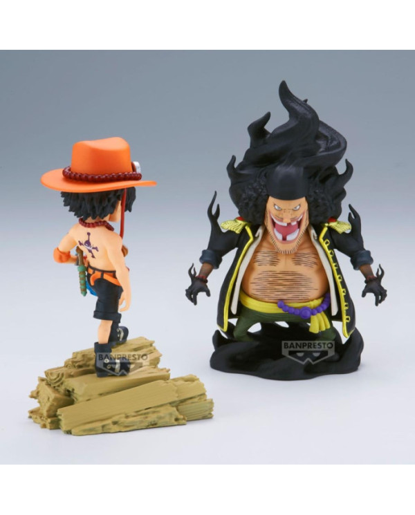 ONE PIECE - Ace VS Marshall D. Teach - Figurine WCF Log Stories 8cm