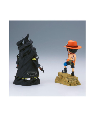 ONE PIECE - Ace VS Marshall D. Teach - Figurine WCF Log Stories 8cm