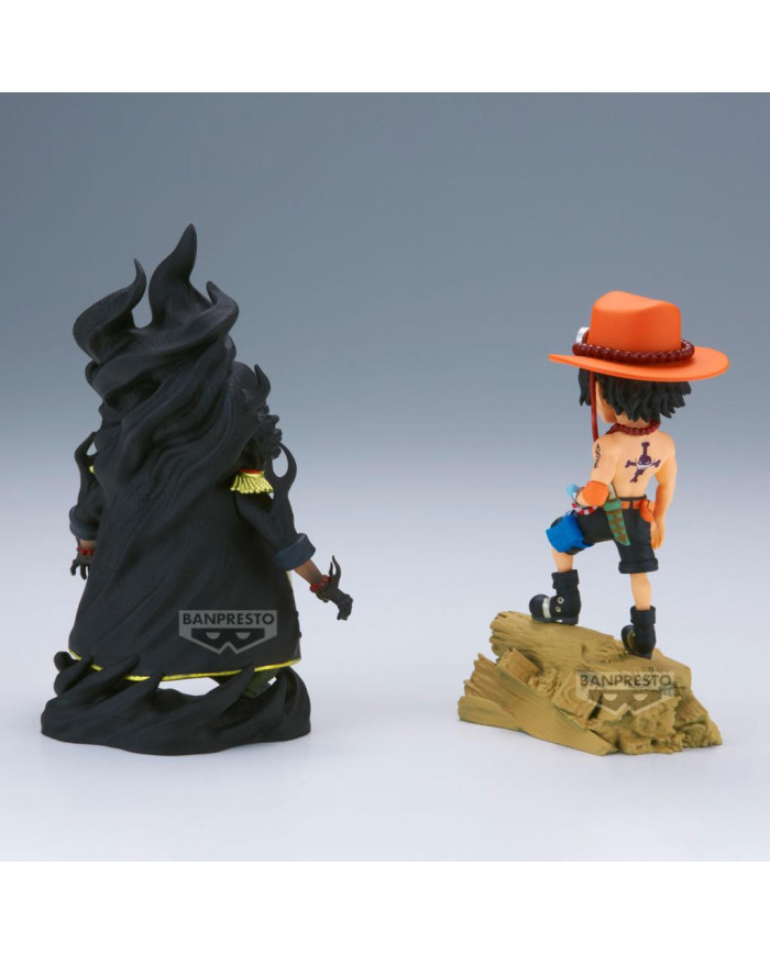 ONE PIECE - Ace VS Marshall D. Teach - Figurine WCF Log Stories 8cm