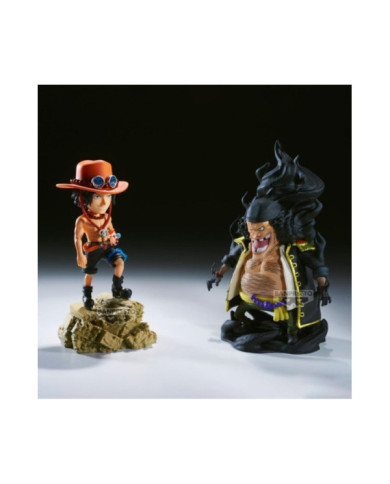 ONE PIECE - Ace VS Marshall D. Teach - Figurine WCF Log Stories 8cm