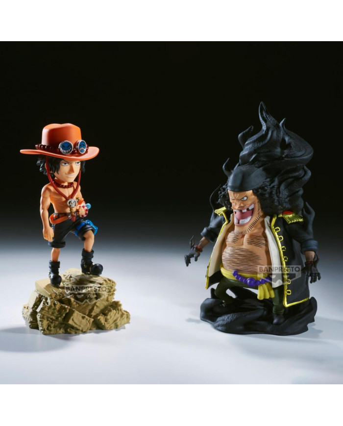 ONE PIECE - Ace VS Marshall D. Teach - Figurine WCF Log Stories 8cm