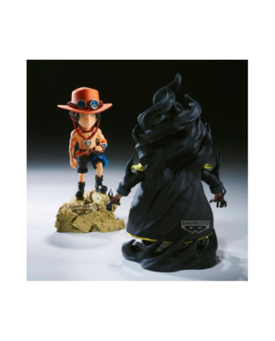 ONE PIECE - Ace VS Marshall D. Teach - Figurine WCF Log Stories 8cm
