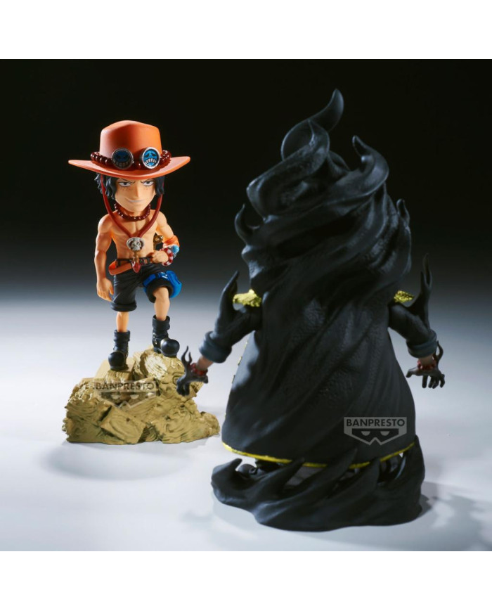 ONE PIECE - Ace VS Marshall D. Teach - Figurine WCF Log Stories 8cm