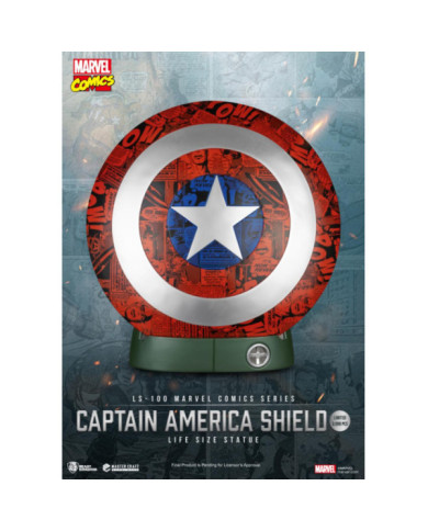 MARVEL - Bouclier de Captain America - Statuette Life Size 64cm