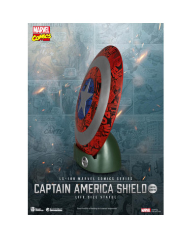 MARVEL - Bouclier de Captain America - Statuette Life Size 64cm