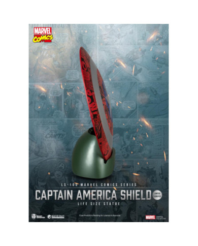 MARVEL - Bouclier de Captain America - Statuette Life Size 64cm