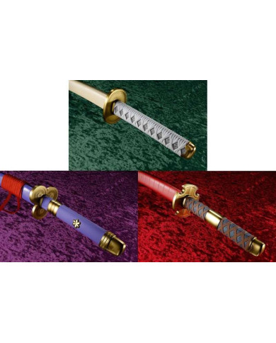 ONE PIECE - 3 épées de Roronoa Zoro - Réplique Proplica 95cm