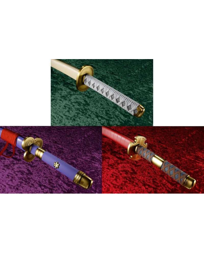 ONE PIECE - 3 épées de Roronoa Zoro - Réplique Proplica 95cm