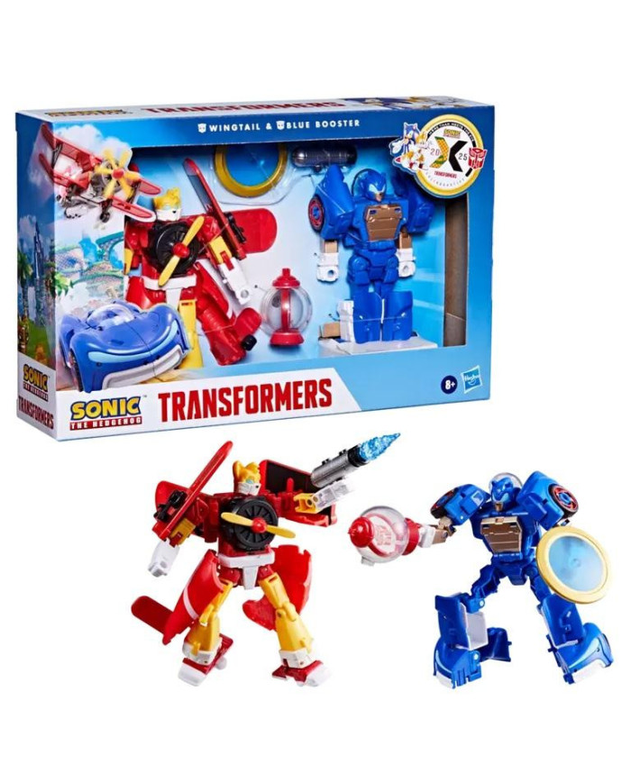 TRANSFORMERS X SONIC - Wingtail & Blue Booster - Fig. Collab. 13cm