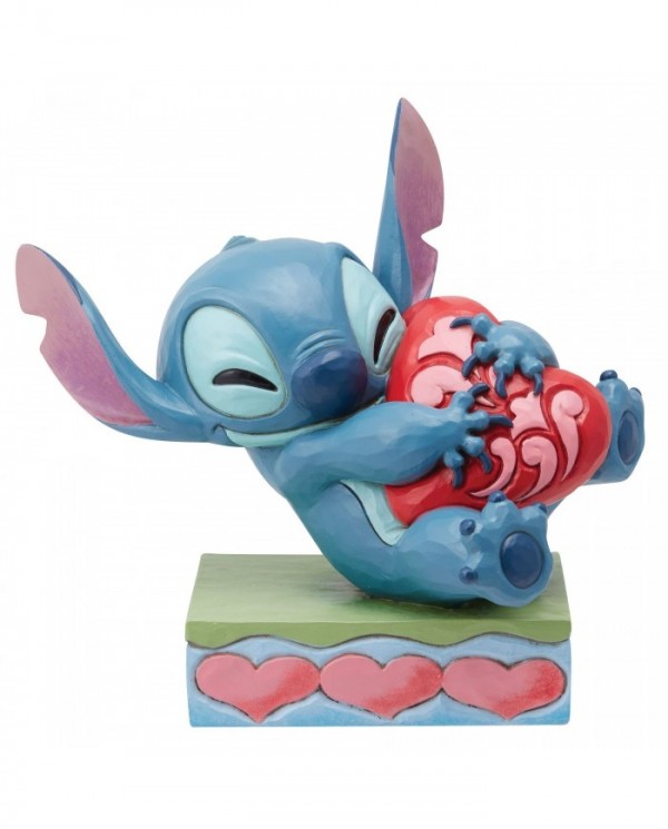 Disney Traditions - Figurine Stitch câlinant un coeur