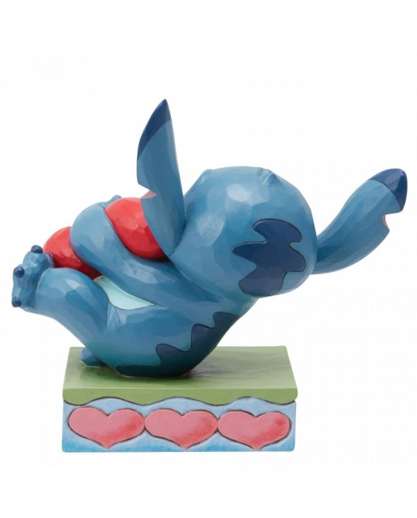Disney Traditions - Figurine Stitch câlinant un coeur