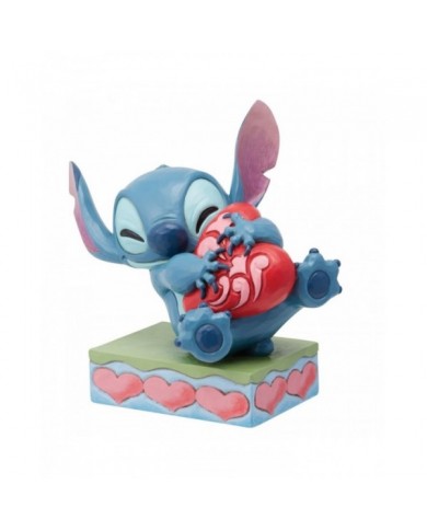 Disney Traditions - Figurine Stitch câlinant un coeur
