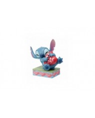 Disney Traditions - Figurine Stitch câlinant un coeur