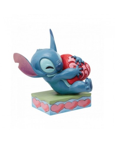 Disney Traditions - Figurine Stitch câlinant un coeur