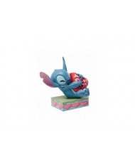 Disney Traditions - Figurine Stitch câlinant un coeur