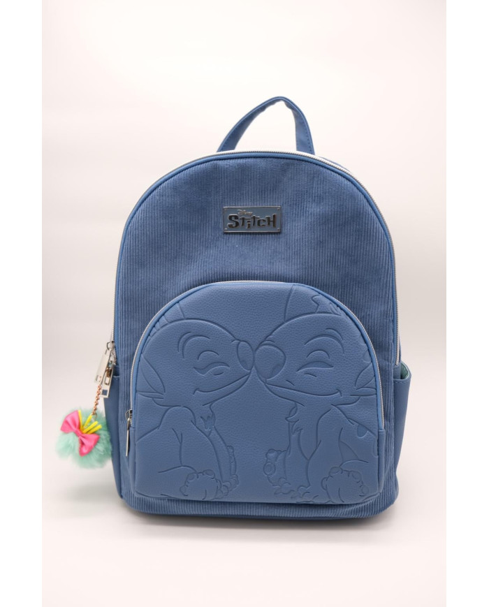 STITCH & ANGEL - Blue Corduroy - Sac à dos Fashion Duo - '32x25x14cm'