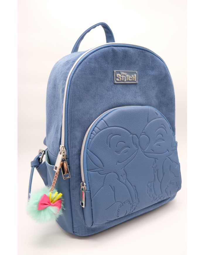 STITCH & ANGEL - Blue Corduroy - Sac à dos Fashion Duo - '32x25x14cm'