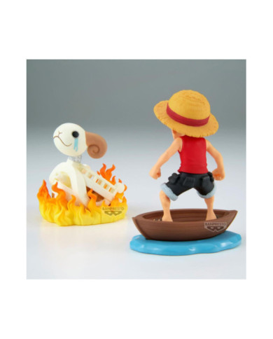 ONE PIECE - Luffy & Going Merry - WCF Log Stories Figurine 8cm