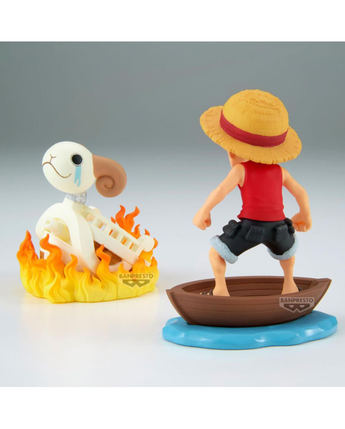 ONE PIECE - Luffy & Going Merry - WCF Log Stories Figurine 8cm