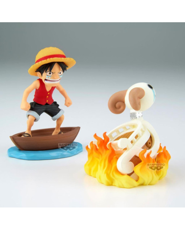 ONE PIECE - Luffy & Going Merry - WCF Log Stories Figurine 8cm