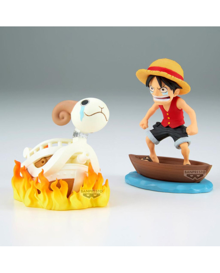 ONE PIECE - Luffy & Going Merry - WCF Log Stories Figurine 8cm