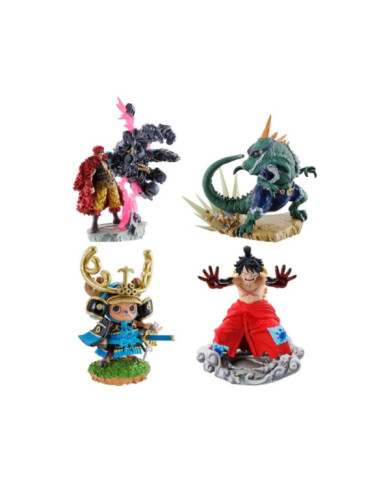 ONE PIECE - Logbox Re Birth Wanokuni - Set 4 Statuettes Petitrama 9cm