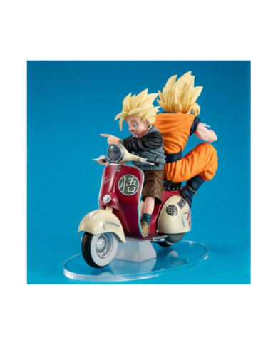 DBZ - Goku & Gohan Motorbike - Statue Desktop Real McCoy diorama 16cm