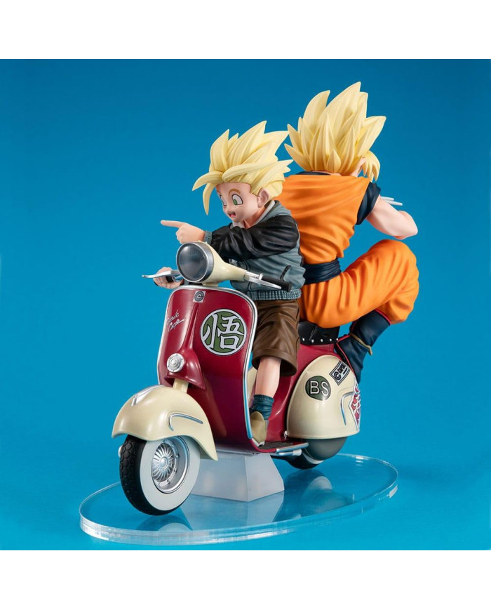 DBZ - Goku & Gohan Motorbike - Statue Desktop Real McCoy diorama 16cm