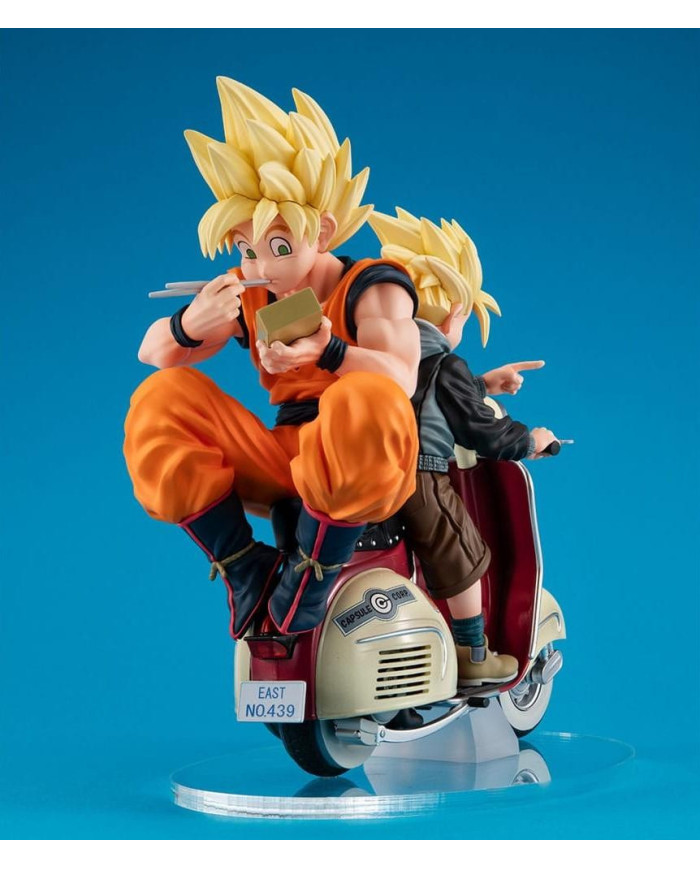 DBZ - Goku & Gohan Motorbike - Statue Desktop Real McCoy diorama 16cm