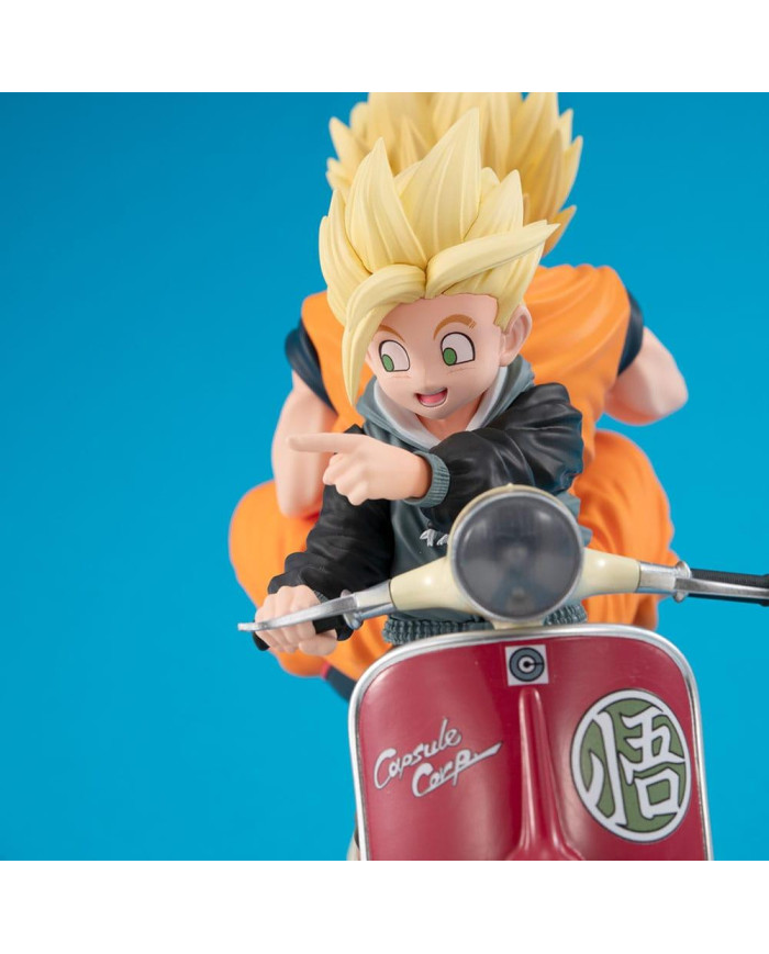 DBZ - Goku & Gohan Motorbike - Statue Desktop Real McCoy diorama 16cm