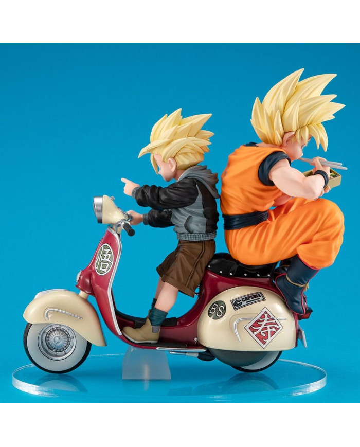 DBZ - Goku & Gohan Motorbike - Statue Desktop Real McCoy diorama 16cm
