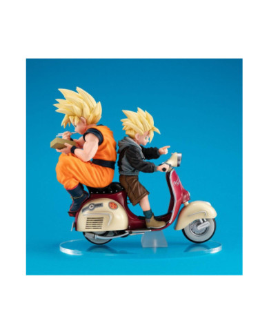 DBZ - Goku & Gohan Motorbike - Statue Desktop Real McCoy diorama 16cm