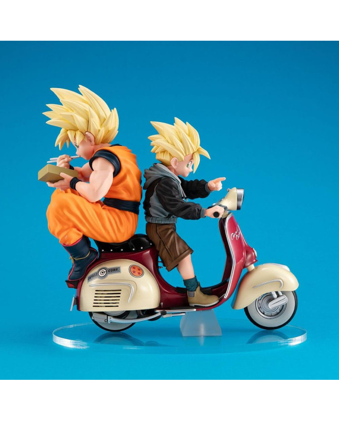 DBZ - Goku & Gohan Motorbike - Statue Desktop Real McCoy diorama 16cm