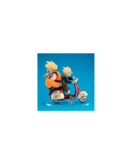 DBZ - Goku & Gohan Motorbike - Statue Desktop Real McCoy diorama 16cm