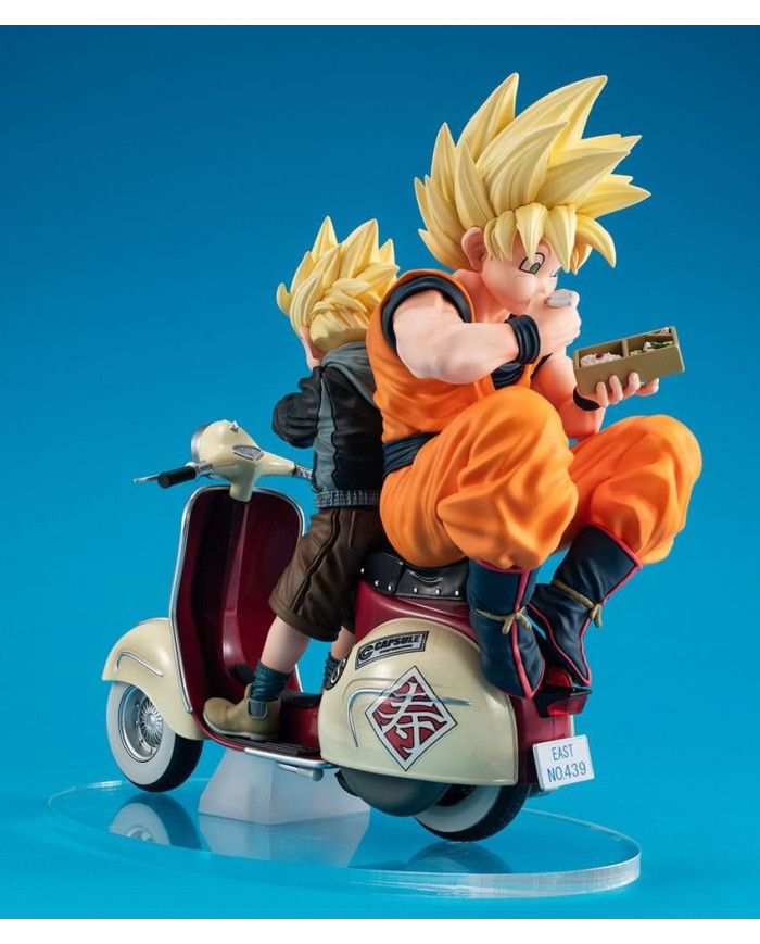 DBZ - Goku & Gohan Motorbike - Statue Desktop Real McCoy diorama 16cm
