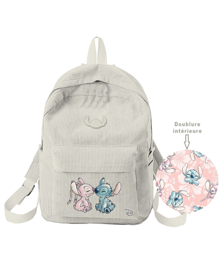 STITCH & ANGEL - Corduroy - Sac à dos '34,5x27x12cm'