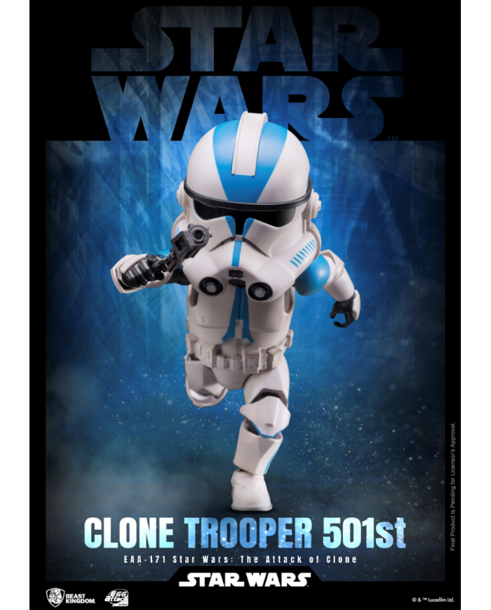 STAR WARS - Soldat Clone 501ème - Figurine Egg Attack Action 16.5cm