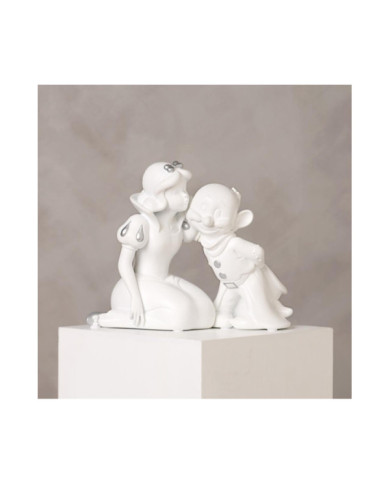 DISNEY - 'White&Silver' - Blanche-Neige & Simplet - Tirelire - 17cm