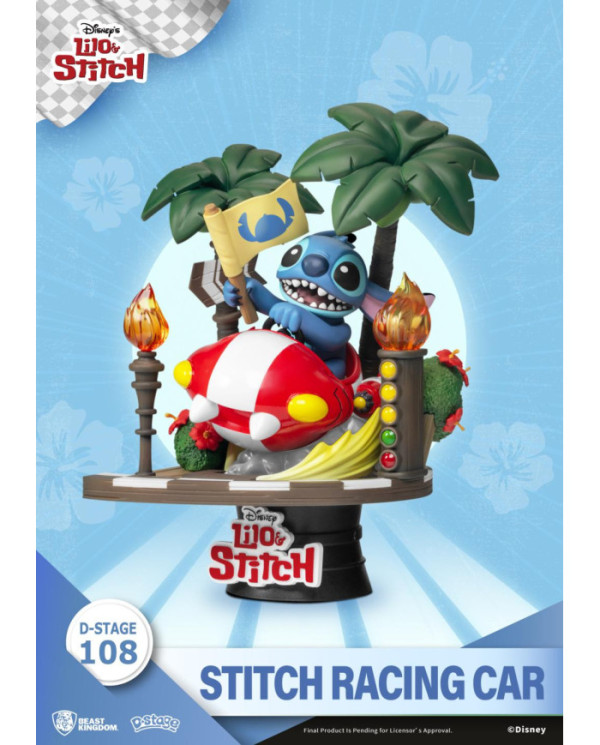 LILO & STITCH - Stitch Racing Car - Diorama D-Stage 14.6cm