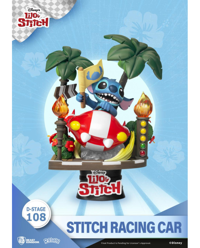 LILO & STITCH - Stitch Racing Car - Diorama D-Stage 14.6cm