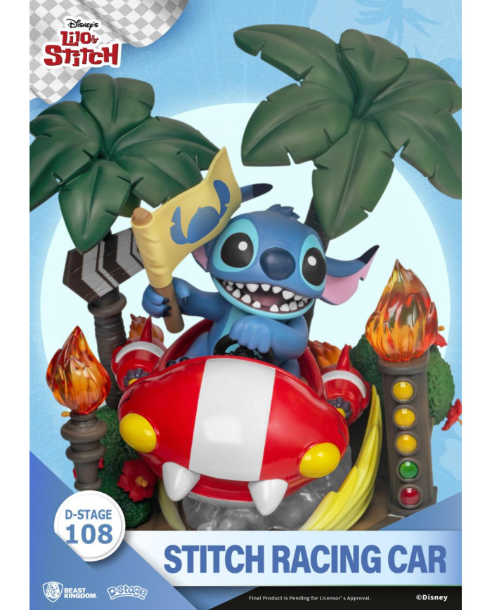 LILO & STITCH - Stitch Racing Car - Diorama D-Stage 14.6cm