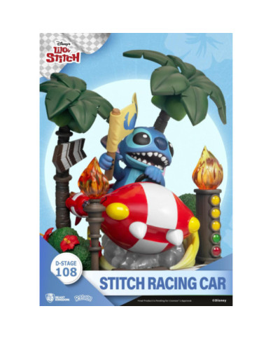 LILO & STITCH - Stitch Racing Car - Diorama D-Stage 14.6cm