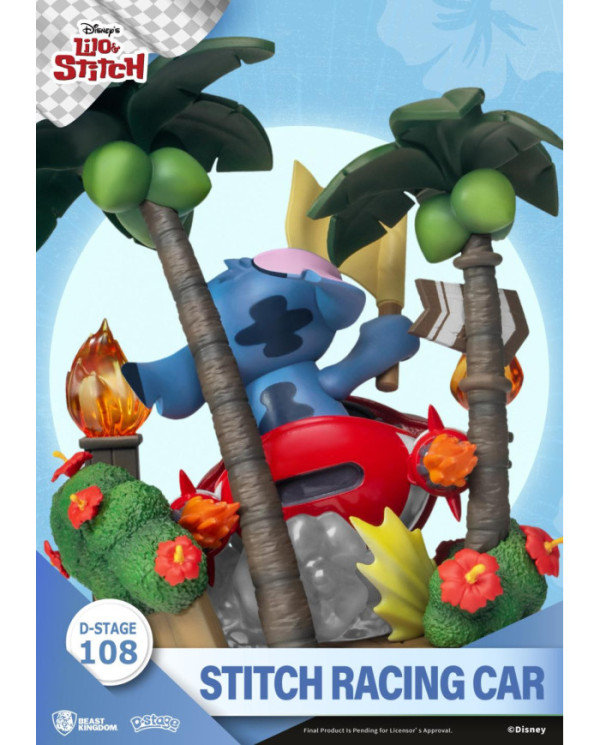 LILO & STITCH - Stitch Racing Car - Diorama D-Stage 14.6cm