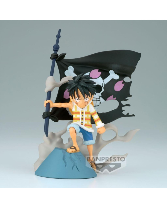 ONE PIECE - Monkey D. Luffy - Figurine WCF-Log Stories 8cm