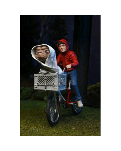 E.T. - Elliot et E.T. en vélo - Figurine 40ème anniversaire 18cm