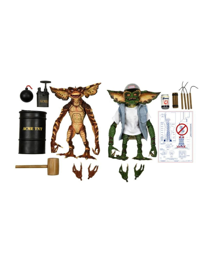 GREMLINS - Ultimate Demolition Gremlins - 2 Figurines articulées 15cm