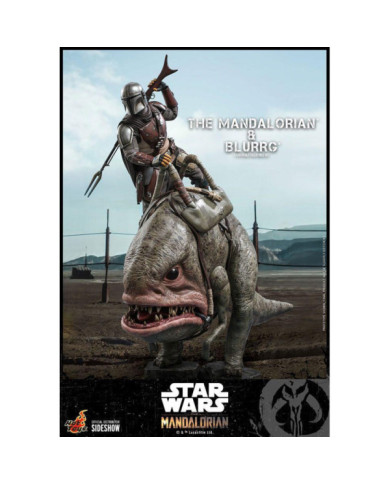 STAR WARS - Mandalorian & Blurrg - Pack de 2 figurines 37cm